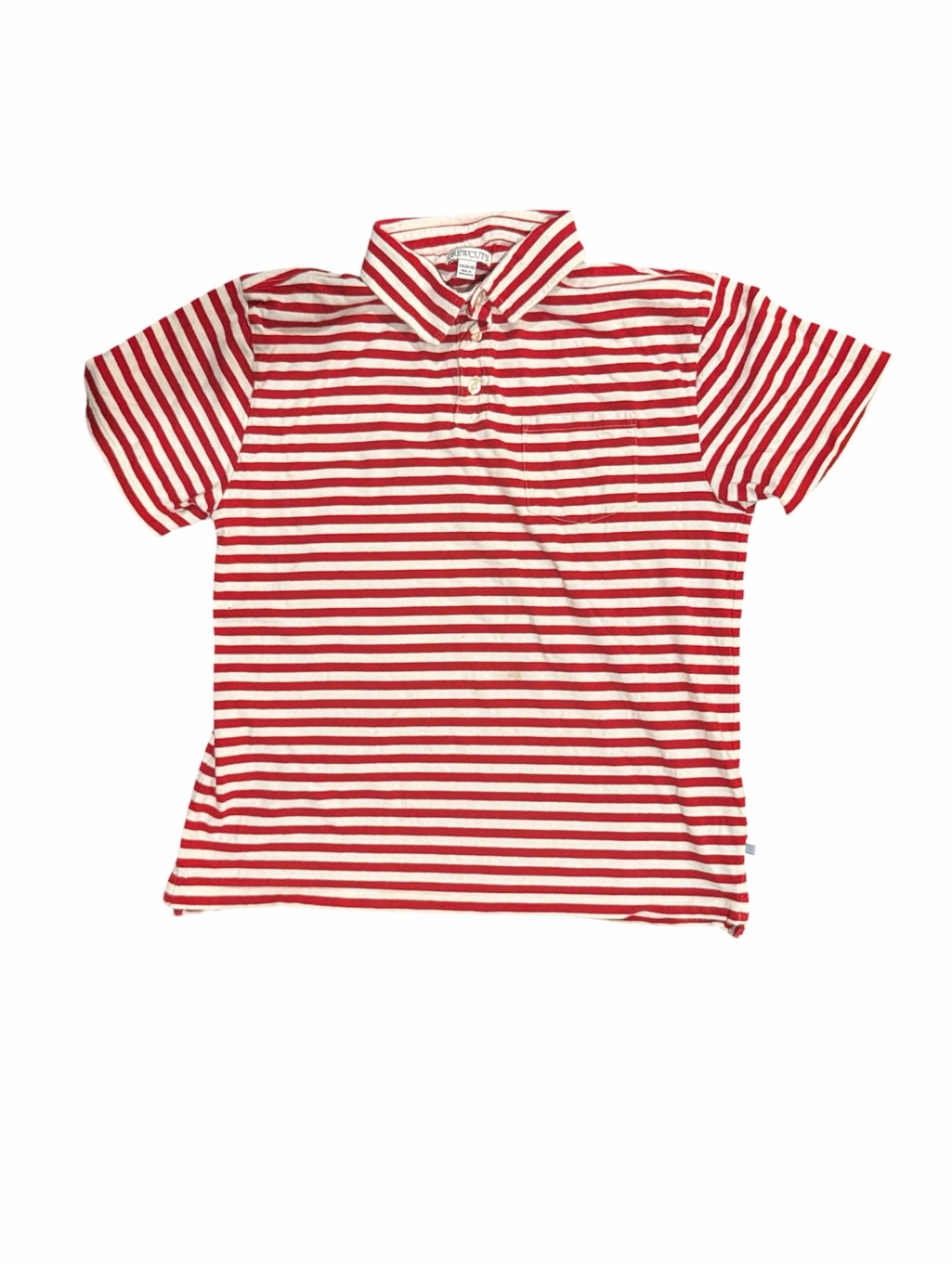Crewcuts Red & White Striped Kids Polo Shirt